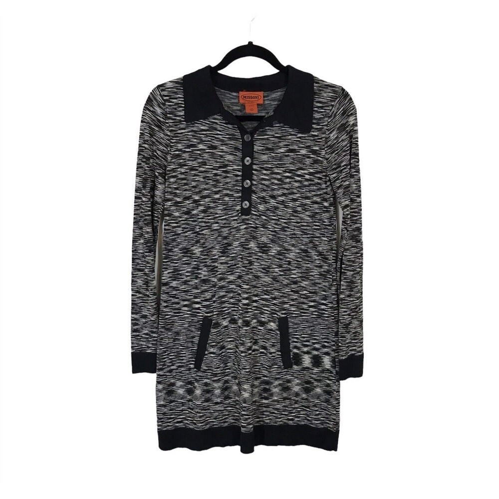 Missoni for Target Women's Size XS Black & White Long Sleeve Sweater Dress